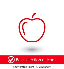 Apple vector icon. Apple fruit illustration icon.Web design vector logo. Apple isolated on background