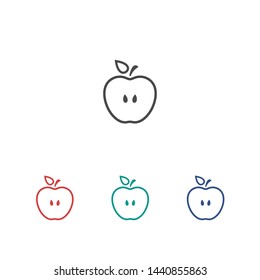 Apple vector icon. Apple fruit illustration icon.Web design vector logo. Apple isolated on background