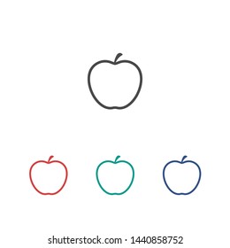 Apple vector icon. Apple fruit illustration icon.Web design vector logo. Apple isolated on background