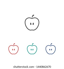 Apple vector icon. Apple fruit illustration icon.Web design vector logo. Apple isolated on background