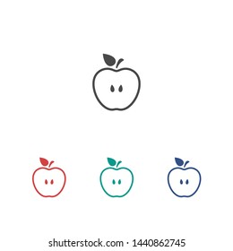 Apple vector icon. Apple fruit illustration icon.Web design vector logo. Apple isolated on background