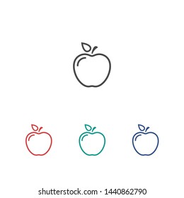 Apple vector icon. Apple fruit illustration icon.Web design vector logo. Apple isolated on background