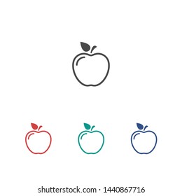 Apple vector icon. Apple fruit illustration icon.Web design vector logo. Apple isolated on background