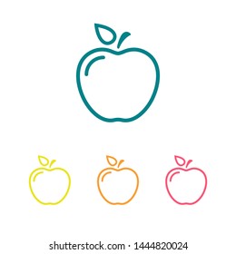 Apple vector icon. Apple fruit illustration icon.Web design vector logo. Apple isolated on background