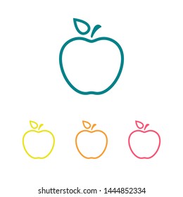 Apple vector icon. Apple fruit illustration icon.Web design vector logo. Apple isolated on background