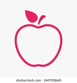 Apple vector icon. Apple fruit illustration icon.Web design vector logo. Apple isolated on background