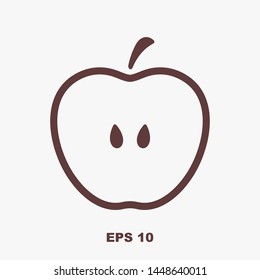 Apple vector icon. Apple fruit illustration icon.Web design vector logo. Apple isolated on background