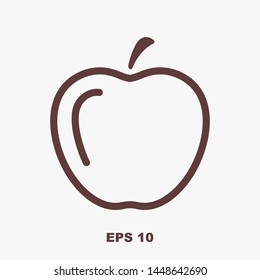 Apple vector icon. Apple fruit illustration icon.Web design vector logo. Apple isolated on background