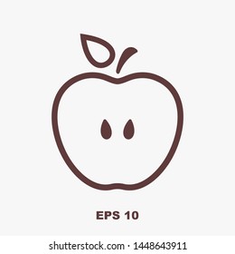 Apple vector icon. Apple fruit illustration icon.Web design vector logo. Apple isolated on background