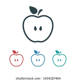 Apple vector icon. Apple fruit illustration icon.Web design vector logo. Apple isolated on background