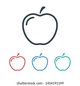 Apple vector icon. Apple fruit illustration icon.Web design vector logo. Apple isolated on background