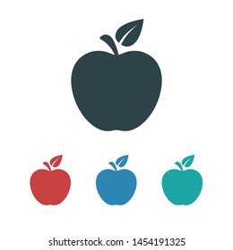 Apple vector icon. Apple fruit illustration icon.Web design vector logo. Apple isolated on background