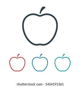 Apple vector icon. Apple fruit illustration icon.Web design vector logo. Apple isolated on background