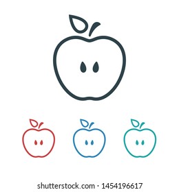 Apple vector icon. Apple fruit illustration icon.Web design vector logo. Apple isolated on background