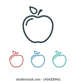 Apple vector icon. Apple fruit illustration icon.Web design vector logo. Apple isolated on background