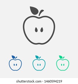 Apple vector icon. Apple fruit illustration icon.Web design vector logo. Apple isolated on background