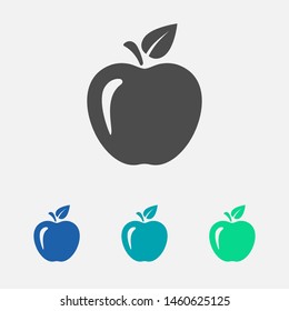 Apple vector icon. Apple fruit illustration icon.Web design vector logo. Apple isolated on background