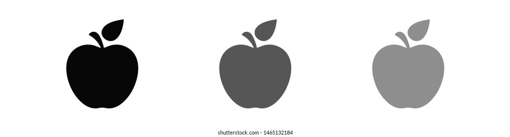 Apple vector icon. Apple fruit illustration icon.Web design vector logo. Apple isolated on background