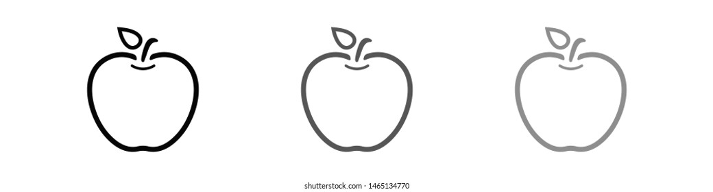 Apple vector icon. Apple fruit illustration icon.Web design vector logo. Apple isolated on background