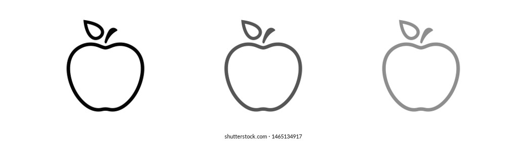 Apple vector icon. Apple fruit illustration icon.Web design vector logo. Apple isolated on background