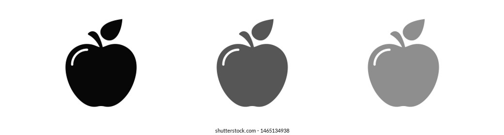 Apple vector icon. Apple fruit illustration icon.Web design vector logo. Apple isolated on background