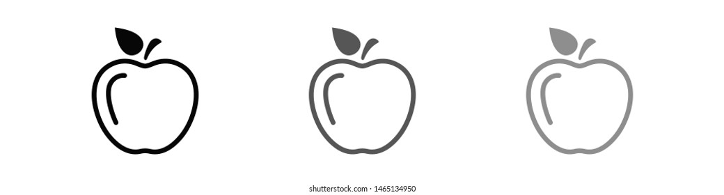 Apple vector icon. Apple fruit illustration icon.Web design vector logo. Apple isolated on background