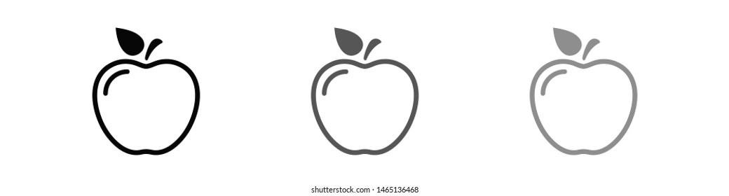 Apple vector icon. Apple fruit illustration icon.Web design vector logo. Apple isolated on background