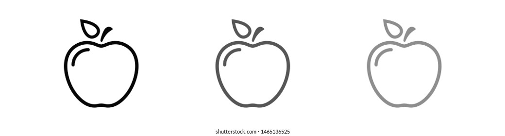 Apple vector icon. Apple fruit illustration icon.Web design vector logo. Apple isolated on background