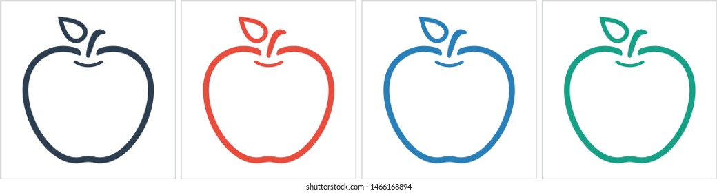 Apple vector icon. Apple fruit illustration icon.Web design vector logo. Apple isolated on background