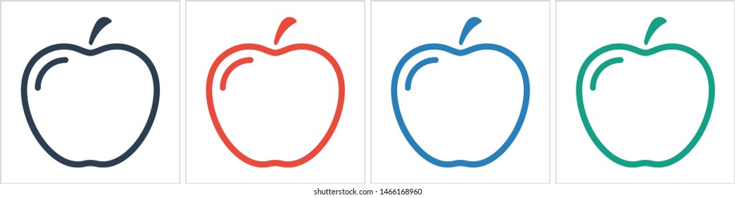 Apple vector icon. Apple fruit illustration icon.Web design vector logo. Apple isolated on background