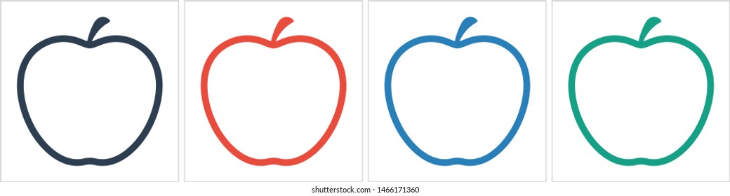 Apple vector icon. Apple fruit illustration icon.Web design vector logo. Apple isolated on background