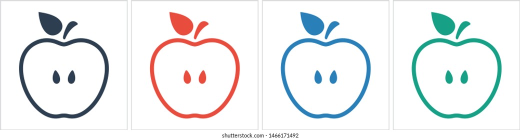 Apple vector icon. Apple fruit illustration icon.Web design vector logo. Apple isolated on background
