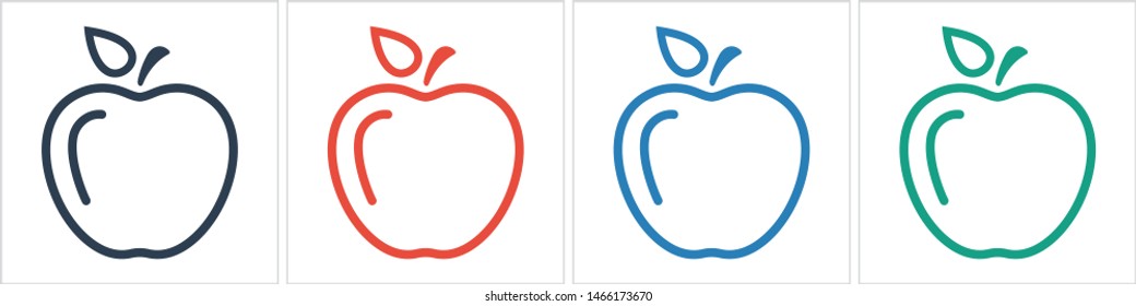Apple vector icon. Apple fruit illustration icon.Web design vector logo. Apple isolated on background