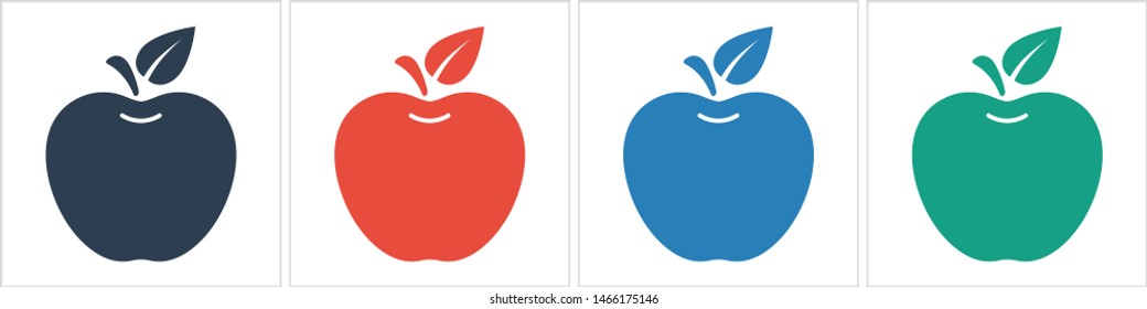 Apple vector icon. Apple fruit illustration icon.Web design vector logo. Apple isolated on background