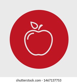 Apple vector icon. Apple fruit illustration icon.Web design vector logo. Apple isolated on background