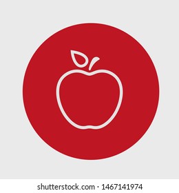 Apple vector icon. Apple fruit illustration icon.Web design vector logo. Apple isolated on background