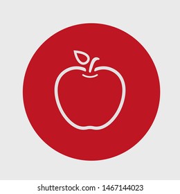Apple vector icon. Apple fruit illustration icon.Web design vector logo. Apple isolated on background