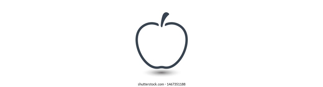 Apple vector icon. Apple fruit illustration icon.Web design vector logo. Apple isolated on background