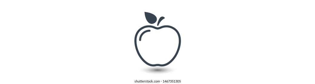 Apple vector icon. Apple fruit illustration icon.Web design vector logo. Apple isolated on background