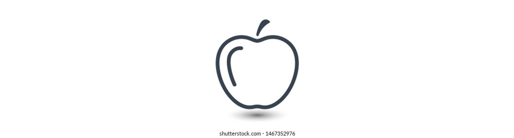 Apple vector icon. Apple fruit illustration icon.Web design vector logo. Apple isolated on background