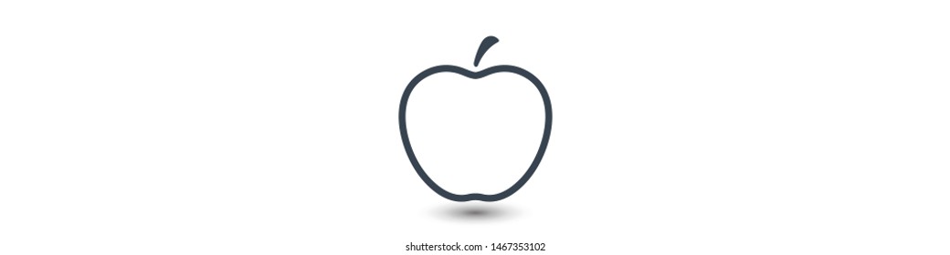 Apple vector icon. Apple fruit illustration icon.Web design vector logo. Apple isolated on background