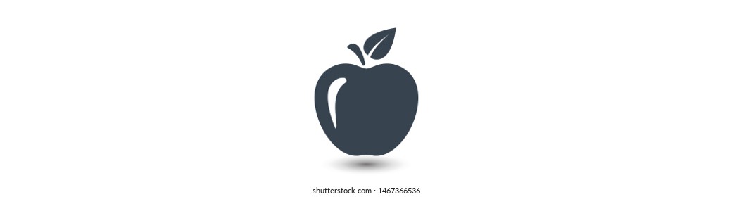 Apple vector icon. Apple fruit illustration icon.Web design vector logo. Apple isolated on background