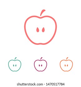 Apple vector icon. Apple fruit illustration icon.Web design vector logo. Apple isolated on background