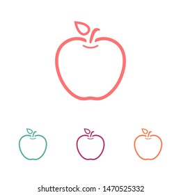 Apple vector icon. Apple fruit illustration icon.Web design vector logo. Apple isolated on background