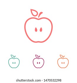 Apple vector icon. Apple fruit illustration icon.Web design vector logo. Apple isolated on background