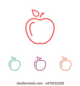 Apple vector icon. Apple fruit illustration icon.Web design vector logo. Apple isolated on background