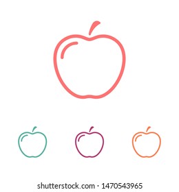 Apple vector icon. Apple fruit illustration icon.Web design vector logo. Apple isolated on background