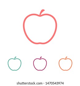 Apple vector icon. Apple fruit illustration icon.Web design vector logo. Apple isolated on background