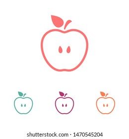 Apple vector icon. Apple fruit illustration icon.Web design vector logo. Apple isolated on background
