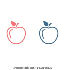 Apple vector icon. Apple fruit illustration icon.Web design vector logo. Apple isolated on background